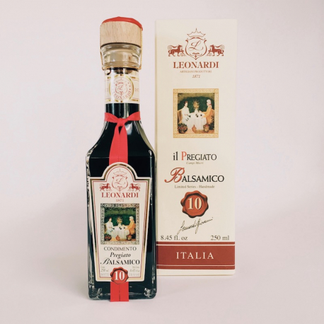 Red Balsamic Condiment Pregiato "Serie 10" 10 Years Leonardi 250 ml