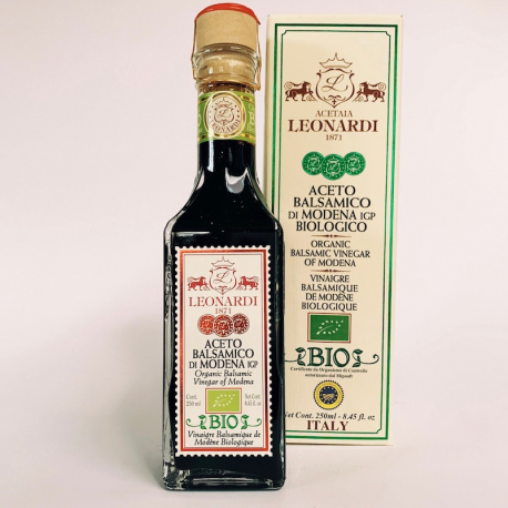 Organic Red Balsamic Vinegar IGP "Serie 6" 6 Years Leonardi 250 ml