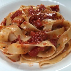 Pappardelle with tomatoes "piennolo del vesuvio"